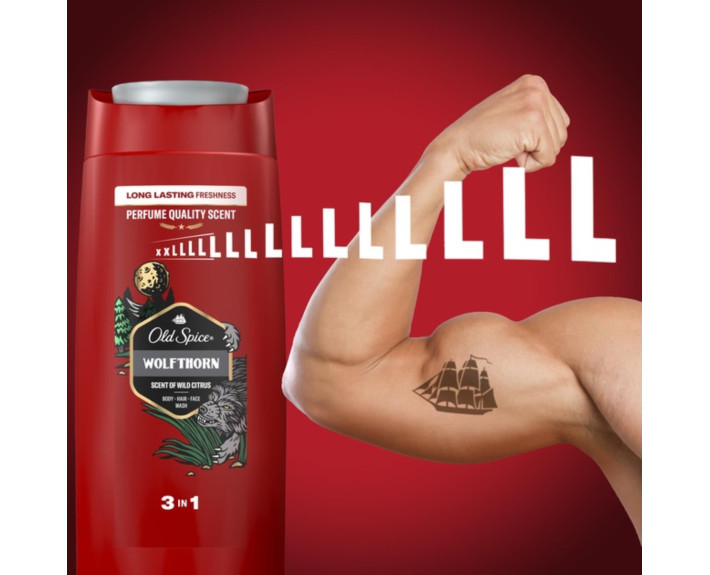 Гель для душу та шампунь 2в1 Wolfthorn 675 мл, OLD SPICE Франция