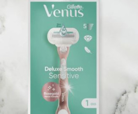 Бритва з 1 змінною касетою Рожеве золото Польща GILLETTE VENUS Deluxe Smooth Sensetive