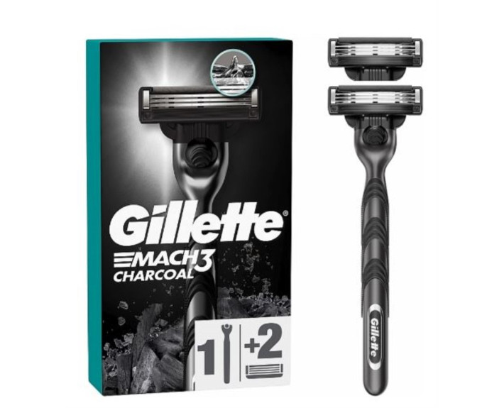 Бритва з 2 змінними касетами, Польща GILLETTE MACH3 Charcoal