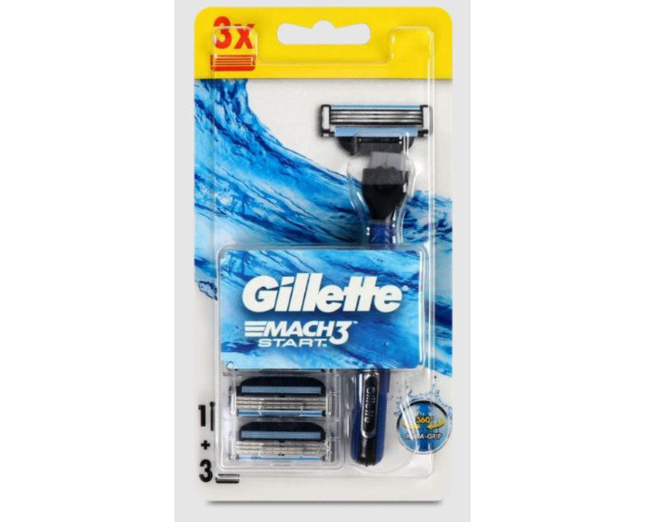 Бритва з 3 змінними касетами, Китай GILLETTE MACH3 Start