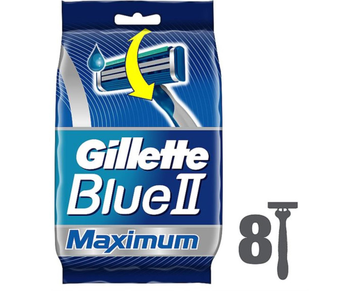 Бритвы одноразовые 8шт., Польша GILLETTE BLUEII Maximum