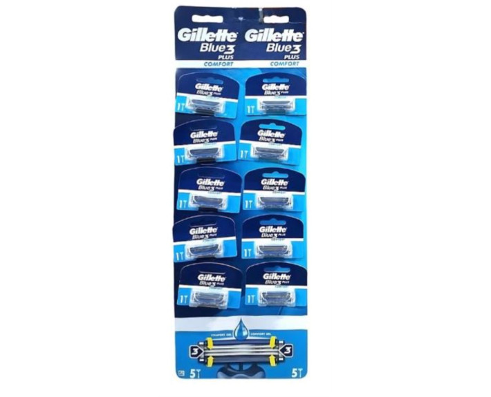 Бритви одноразові 10шт.,  GILLETTE BLUE 3 Comfort Польща