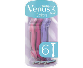 Бритви одноразові 6шт., Польща GILLETTE VENUS 3 Colors