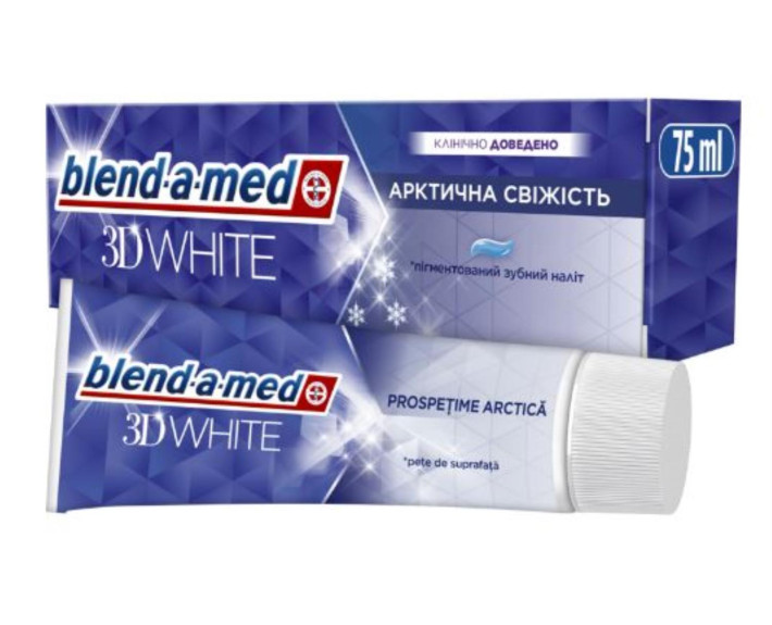 Зубна паста 3D White Арктична свіжість 75 мл, BLEND A MED