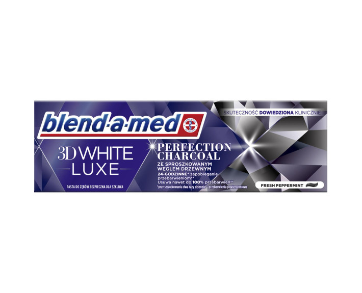 Зубная паста 3D White Luxe Совершенство с угольным порошком 75 мл, BLEND A MED