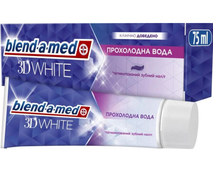 Зубна паста 3D White Прохолодна вода 75 мл, BLEND A MED
