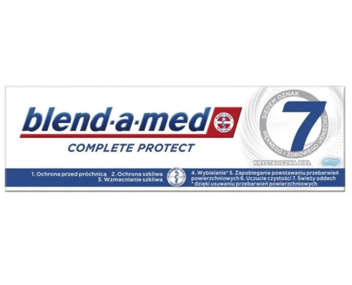 Зубная паста Complete Защита 7 Кристальная белизна 75 мл, BLEND A MED
