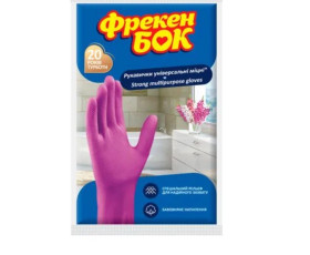 Рукавички гумові РОЖЕВІ L універсальні міцні ФБ