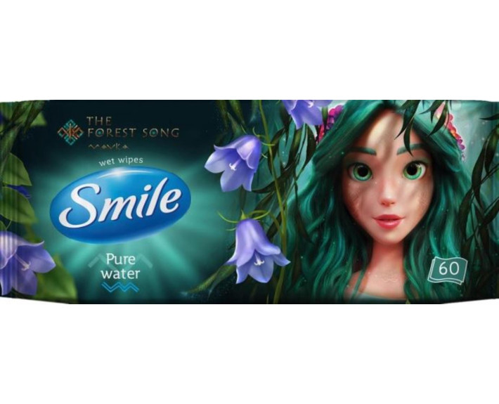 Серветки вологі Smile MAVKA 60 шт,Україна