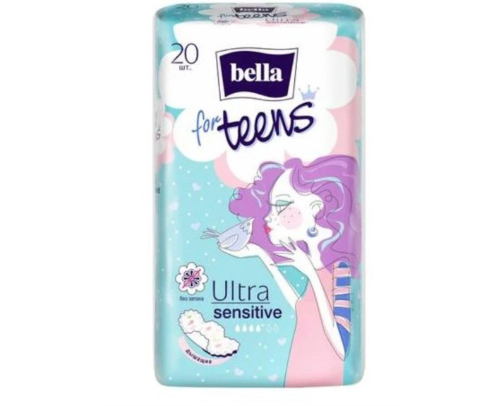 Гігієнічні прокладки 20шт., Bella for Teens Ultra Sensitive extra soft