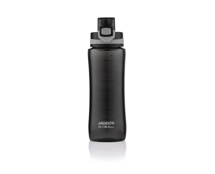 Бутылка для воды, 800 мл, пластик, черный ARDESTO Purity