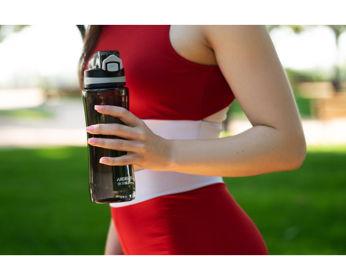 Бутылка для воды, 800 мл, пластик, черный ARDESTO Purity