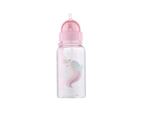 Пляшка для води дитяча, 500 мл, пластик, рожевий ARDESTO Unicorn