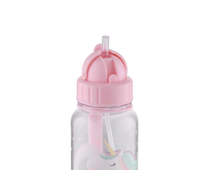 Пляшка для води дитяча, 500 мл, пластик, рожевий ARDESTO Unicorn