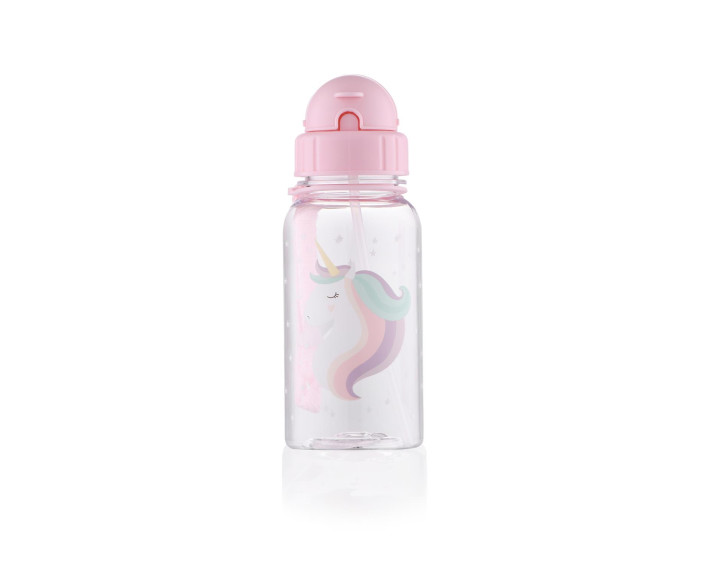 Пляшка для води дитяча, 500 мл, пластик, рожевий ARDESTO Unicorn