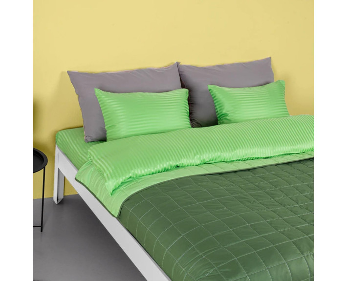 Комплект постільної білизни EMILI 200x220 ткан.:страйп сатин (100% microfiber)
