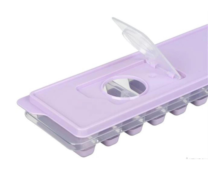 Форма для льоду з кришкою Ardesto Fresh Stick, 27х9.5х3.8см, силікон, пластик, ліловий