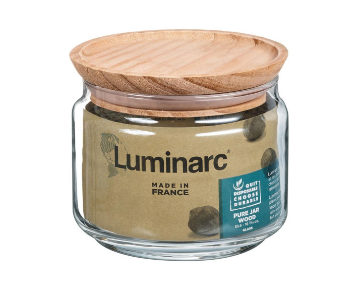 Банка для сипучих LUMINARC WOOD 0,5л, скло