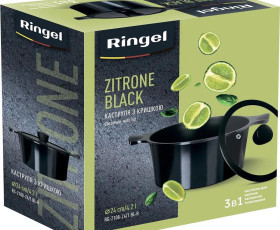 Каструля RINGEL Zitrone Black 24x12 см (4.2л) з кришкой,Китай