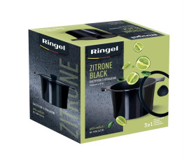 Каструля RINGEL Zitrone Black 24x16.2 см (5.8л) з кришкой,Китай