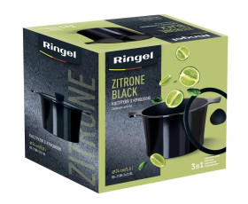 Каструля RINGEL Zitrone Black 24x16.2 см (5.8л) з кришкой,Китай