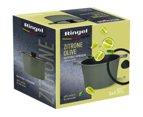 Каструля RINGEL Zitrone Olive висока 24 x16.2 з кришкою,Китай