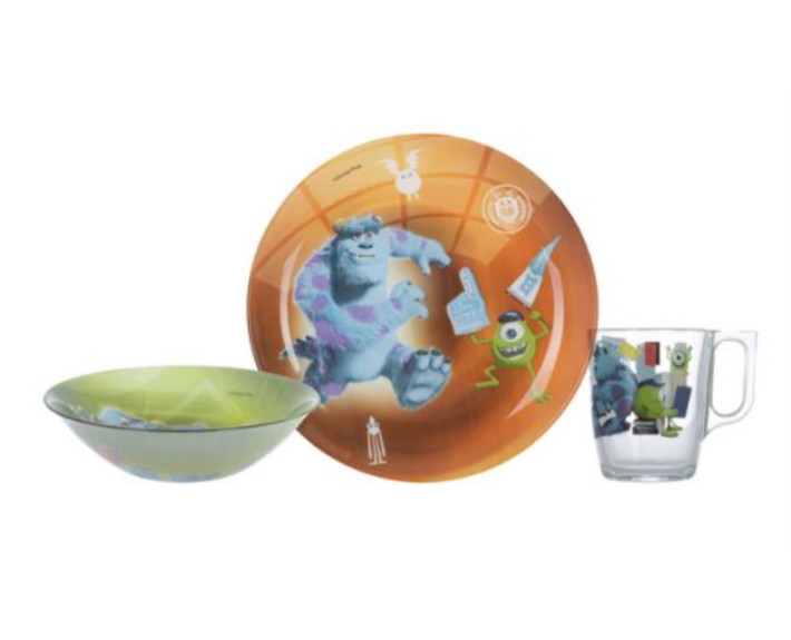 Набір посуду дит. LUMINARC DISNEY MONSTERS /НАБІР/3 пр.короб,ОАЕ
