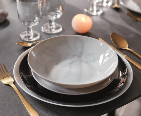Тарілка LUMINARC DIWALI MARBLE GRANIT /20 см/суп.,Франція