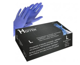 Рукавички   нітрилові  БЛАКИТНІ   100шт/уп   L   HOFFEN