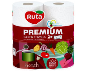 Рушники паперові Ruta Premium 2рул 2ш білі