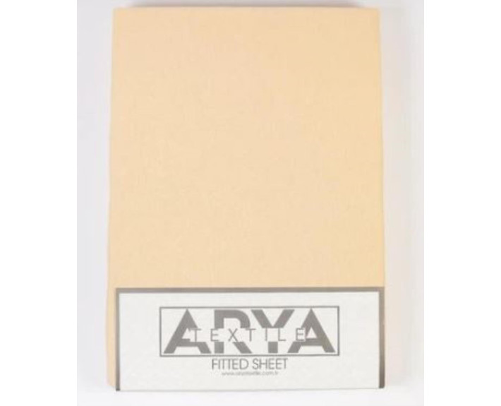 Простирадло на резинці 160*200(+25)см, PR-92888, бежевий, трикотаж, ТМ Arya Home, Туреччина