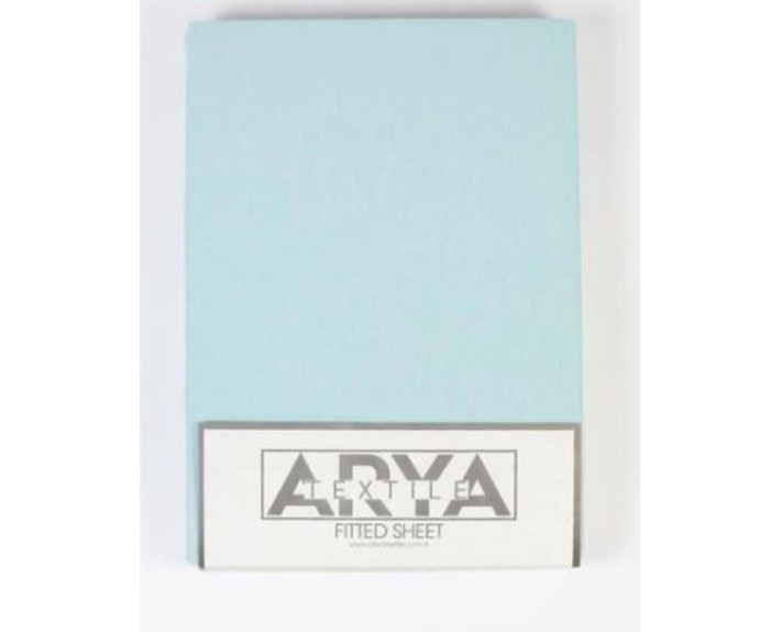 Простынь на резинке 160*200(+25)см, PR-42073, св.зеленый, трикотаж, ТМ Arya Home, Турция