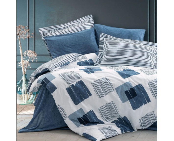 КПБ 2,0 MODERN REAKTIF (підк.200X220см, прост.240X260см, навол.2шт 50X70см), SOLITO INDIGO, ранфорс,