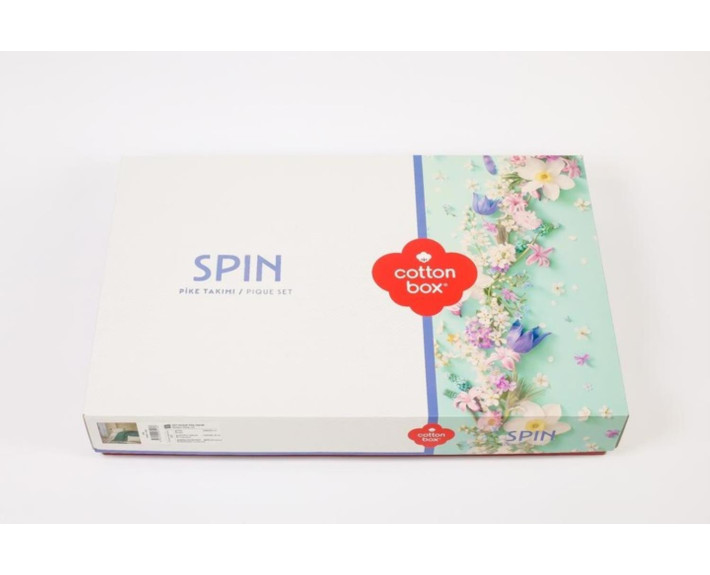 КПБ 2,0 SPIN з піке(ковд.220X230см,прост.160X200см+30см,навол.2шт 50X70см),SOPHIA YESIL,ранфорс,ТМ C