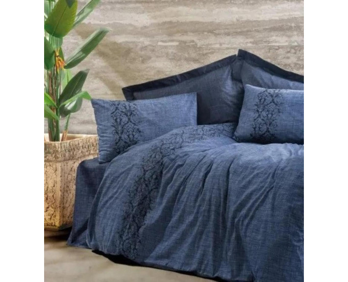 КПБ 2,0 PLAIN REAKTIF (підк.200X220см, прост.240X260см, навол.2шт 50X70см), DENIM, ранфорс, ТМ Coton