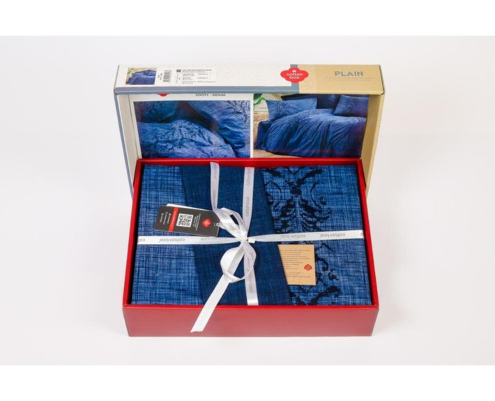 КПБ 2,0 PLAIN REAKTIF (підк.200X220см, прост.240X260см, навол.2шт 50X70см), DENIM, ранфорс, ТМ Coton