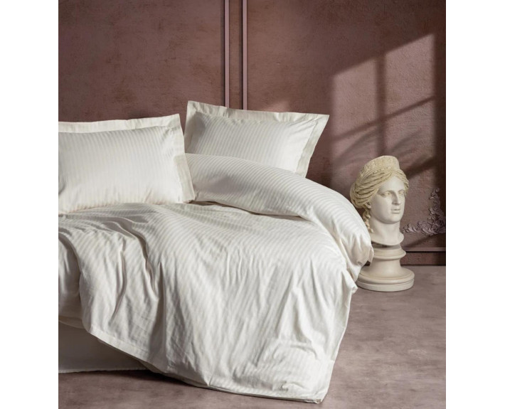 КПБ 2,0 ELEGANT (підк.200X220см, прост.240X260см, навол.2шт 50X70см), EKRU, страйп-сатин, ТМ Coton B