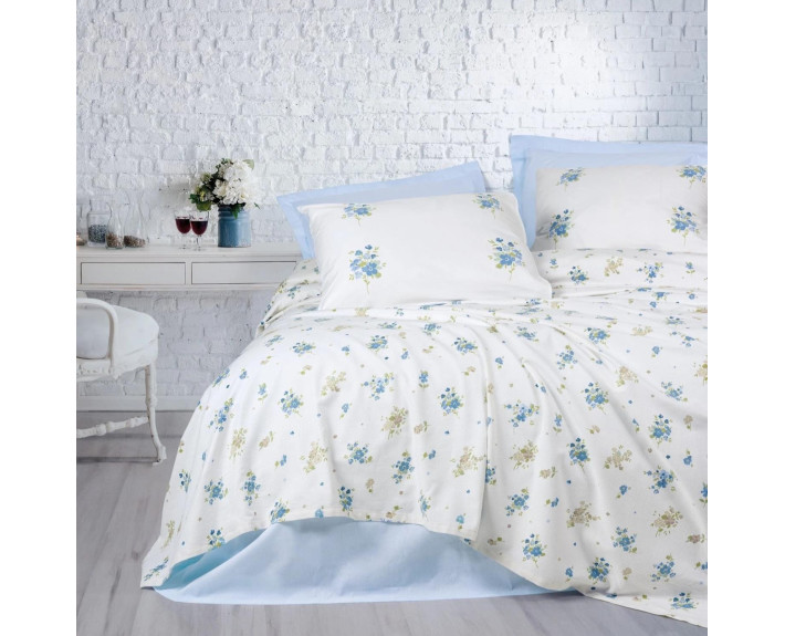 КПБ 1,5 SWEET (ковдра 160X230см, прост.180X240см, навол.1шт 50X70см), BELLUS MAVI, піке, ТМ Coton Bo