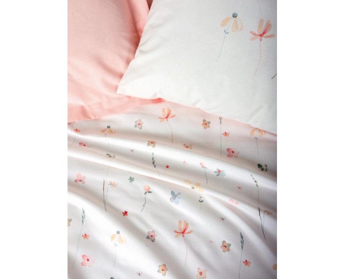 КПБ 1,5 SWEET (ковдра 160X230см, прост.180X240см, навол.1шт 50X70см), CALME PEMBE, піке, ТМ Coton Bo