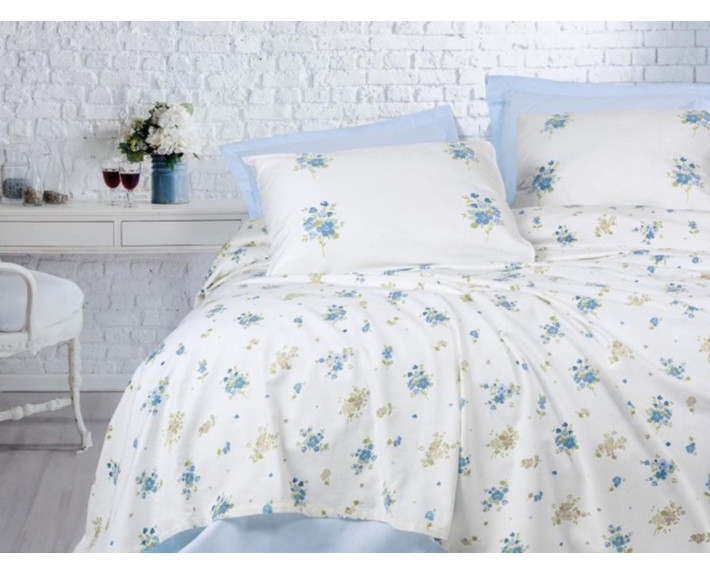 КПБ 2,0 SWEET (ковдра 220X230см, прост.240X260см, навол.1шт 50X70см), BELLUS MAVI, піке, ТМ Coton Bo