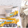 КПБ 1,5 JUNIOR (підк.160X220см, прост.180X240см, навол.1шт 50X70см), TRUCK TURKUAZ, ранфорс, Т