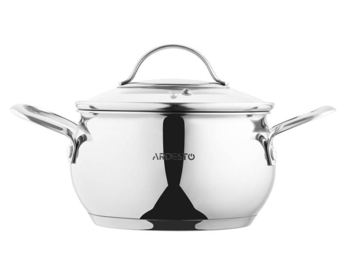 Каструля зі скляною кришкою Ardesto Gemini Liguria, 2.2л, нержавіюча сталь