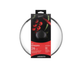 Кришка Ardesto Gemini Gourmet, 26см, скло, нержавіюча сталь, бакеліт
