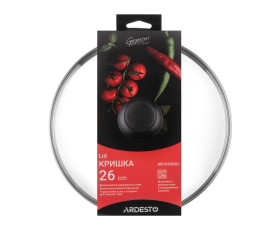Кришка Ardesto Gemini Gourmet, 26см, скло, нержавіюча сталь, бакеліт