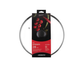 Кришка Ardesto Gemini Gourmet, 28см, скло, нержавіюча сталь, бакеліт
