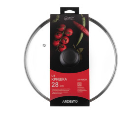 Крышка Ardesto Gemini Gourmet, 28см, стекло, нержавеющая сталь, бакелит