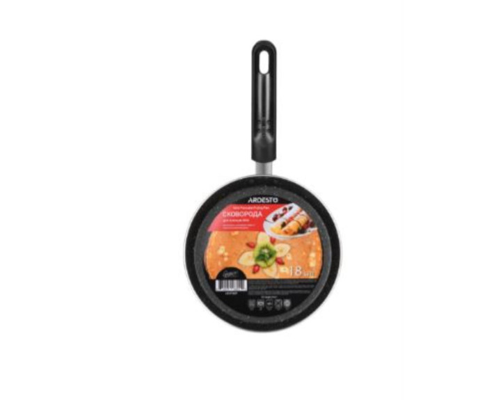 Сковорода для млинців Mini Ardesto Gemini Gourmet, 18см, алюміній, чорний