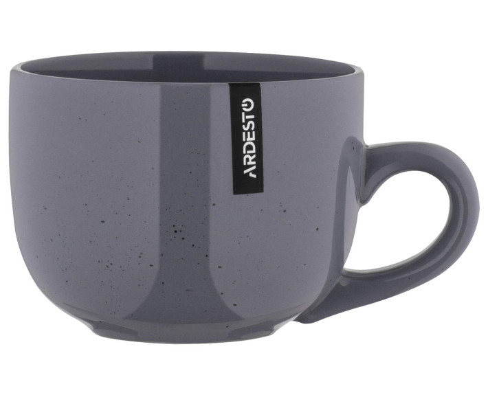 Чашка Ardesto Bagheria Grey, 480мл, кераміка, сірий