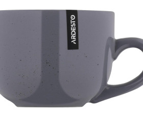 Чашка Ardesto Bagheria Grey, 480мл, кераміка, сірий