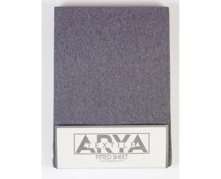 Простирадло на резинці 180*200(+25)см, PR-72249,т.сірий, трикотаж, ТМ Arya Home, Туреччина
